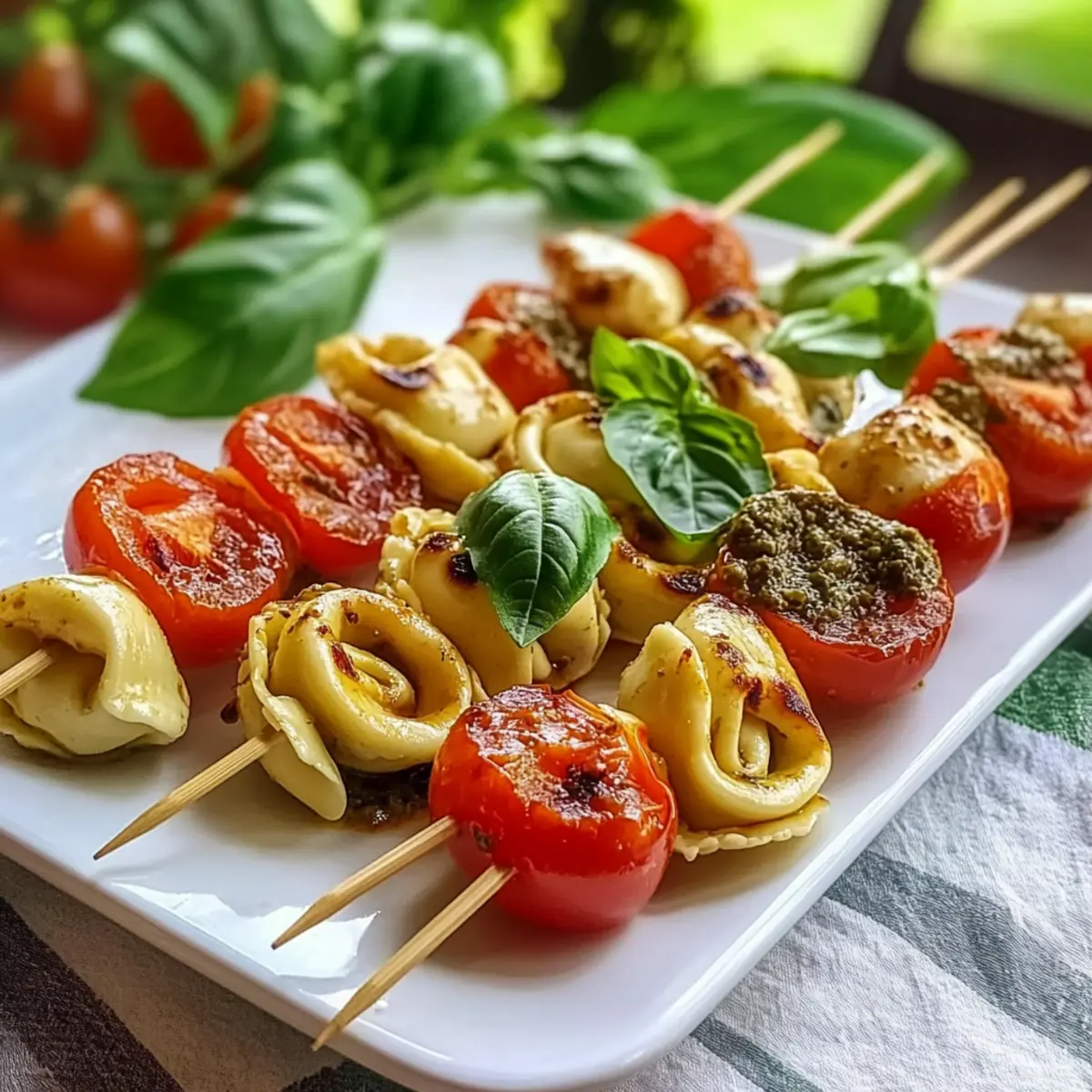 Tortellini Spieße Tomate Mozzarella einfach machen